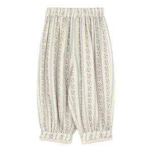 Girls Casual Pants Floral Lace Pure Color Summer New Style Children Long Pants Cotton Blend Fabric Elastic Waist Casual Trousers