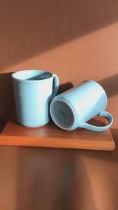 [Hiếm] CorningWare - Robins Egg Blue - 01 Cốc/ Ly Bằng Sứ Chịu Sốc Nhiệt Màu Xanh Lam Bơ