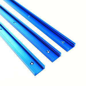 T Track 30-50cm Aluminium T-track Woodworking Standard Miter Gauge Guide Chute T Track T Slot Wood Tool for Workbench Table Saw