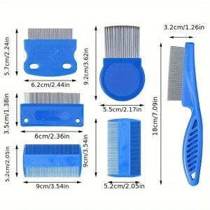 6Pcs/Set Removes Eggs Lices Combs Dandruff Combs Lice Comb Easily Long Lasting Non Deformation Lices Removal Head Lice Comb