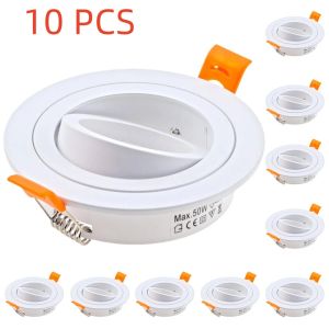 JOYINLED 2/10PCS Adjustable Spot Light GU10 GU16 Led Holder Black White Halogen Spot Light Frame Lamp Holder Downlight Holder
