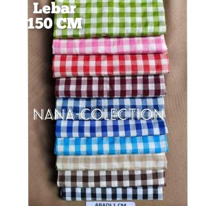 1-5 Meter Kain kotak 1CM warna warni -Bebas pilih sesuai Keinginan -Ecer/glosir #produksi sendiri  #kain kotak kotak warna #kain kotak warna hitam  #kain cele #kain warna motif kotak kotak #kain untuk arahan puring taplak meja seragam gordeng