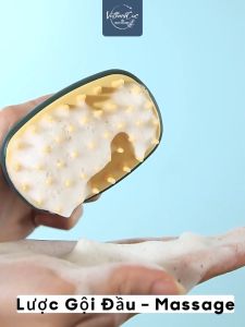 [CAO CẤP] Bàn Chải - Lược Gội Đầu Mát Xa Da Đầu Bằng Silicone Tiện Dụng