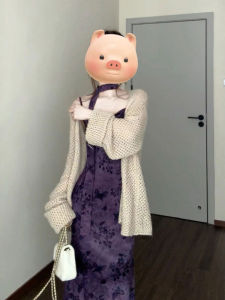 CHANGTONG | Elegant Unique Printed Two-Piece Outfit Maxi Dress