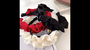 Europe and the United States popular design lace fold headband pure wind show face small women fashion hair accessories