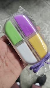 Hộp Đựng Thuốc Di Động Có Dây Đeo Hộp Đựng Thuốc Hàng Tuần 7 Ngày Hộp Đựng Thuốc Kín Dụng Cụ Phân Phối Liều Lượng Dễ Dàng Quản Lý Thuốc