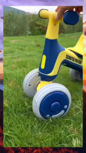 BEIGE Sepeda Balance Bike Anak 1-3 Thn | Musik & Light | Baby Walker First Bike