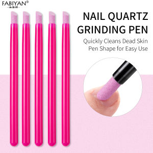 5/10Pcs Nail Art Quartz Scrubs หินน้ำยาขจัดหนังรอบเล็บ Stick ปากกาสีดำ
