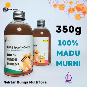 Nice Honey - Madu Asli Murni 100% Nektar Bunga Multifora 350 Gram