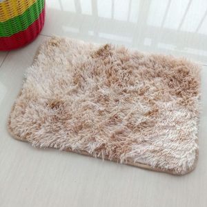 VIKAMA Long-Haired Bathroom Floor Mat Wool Carpet Water-Absorbing Non-Slip Bedroom Door Mat Pet Mat Home Decoration