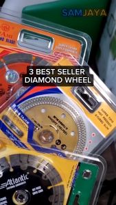 DIAMOND WHEEL ATLANTIC 114x15MM SUPER LEBAR & Awet | Mata Potong Concrete Batu | Keramik | Granit