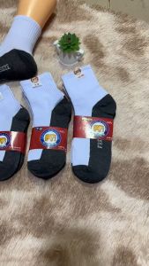 Caiing สีขาวผืนเทา 1แพ็คมี12คู่ ถุงเท้านักเรียน เป็นสินค้าดี ราคาถูก มีครบไซส์ 3-5 4-6 5-7 7-9 ฟรีไซส์ พร้อมส่งจ้า