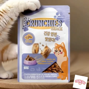 Korean Crunchies Sandwich Cat Food  All Life Stage Cats 60g | Krill & Chicken Flavor