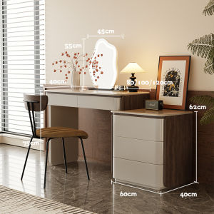 Modern Luxe Corner Storage Dresser Vanity
