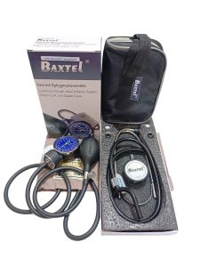 Baxtel Aneriod Sphygmomanometer With Black Deluxe Stethoscope