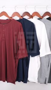 Koko Kurta Pakistan Bahan Kaos Lengan 3/4 Baju Koko Dewasa