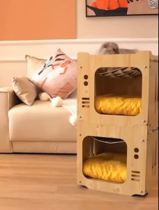กล่องแมว บ้านแมว งานไม้แท้ทั้งตัว บ้านไม้แมวแข็งแรง ประกรอบง่าย Cat condo Easy build cheap Cat furniture บ้านแมวราคาถูก พร้อมส่ง มี7แบบ