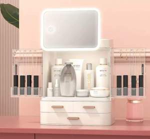 NEW!!!! Cosmetics box with LED light white color