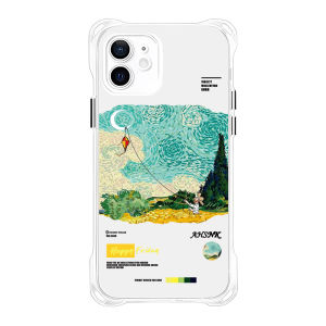 Kite Flying Suitable Silicone Phone Case Full Protection Apple 15Promax iPhone 14Pro Anti-Fall Transparent Huawei Mate60Pro Lanyard Artistic