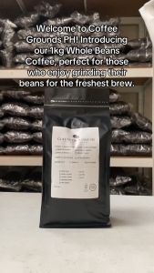 (Kapeng Barako) Batangas Liberica: Whole Beans 1kg Dark Roast | Organic Coffee in Resealable Pouch by Coffee Grounds PH