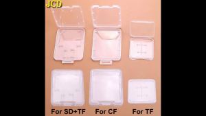 JCD | 5-20 Chiếc Hộp Đựng Thẻ Nhớ Trong Suốt Cho SD TF CF - Hộp Đựng Bằng Nhựa Trong Suốt Để Bảo Vệ Thẻ Điện Thoại