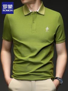 ROMON | Summer New Business Breathable Solid Color Loose Casual Polo Shirt