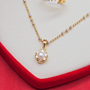 ชุดเซตของขวัญวันแม่ สร้อยคอ 2K ห้อยจี้มุกล้อมเพชร แหวนมุกล้อมเพชร ใส่เสริมบารมี ใส่ออกงานได้ ใส่อาบน้ำได้ พร้อมส่ง #ของขวัญ #วันเเม่