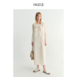 INSIS FEMME | Silk Summer Resort Style Texture Twist Sleeveless Dress