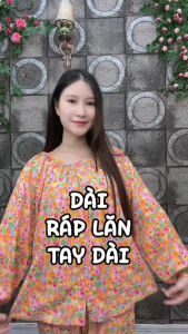 [HCM] Đồ bộ tole nữ bộ lanh mặc nhà quần dài tay dài ráp lăng cài nút thật SHOP5SAO (45-67kg)