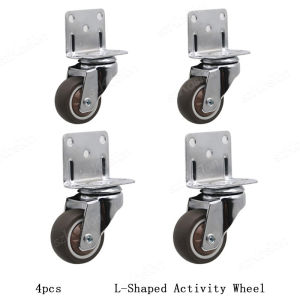 4pcs Universal Swivel Casters Heavy Duty Furniture Wheel Castor Silent Trolley Wheels for Table Chair Sofa with Safety Brake