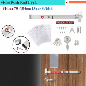 【Door Hardware & Locks】Fire Push Rod Lock With Alarm Lock Lever For Door Width Of 70-104 Cm/27.5-41inch With External Handle Lock