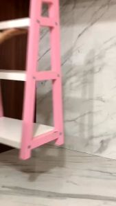 RAK KAYU SERBAGUNA MEDIUM 3 SUSUN PINK / RAK BUMBU DAPUR  3 TINGKAT  PINK AESTHETIC