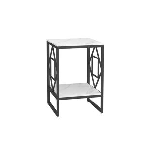 Coffee Table โกรธanian Hand-Made Natural Limestone Sofa Side Table Square Minimalist Bedsiddesk Hotel Console Table สำหรับรามท่อนเหล็กอวยให้