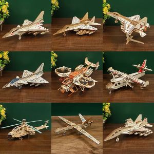 Mainan edukasi Puzzle 3D anak DIY bahan kayu - pesawat - kendaraan - Pajangan - Dekorasi Murah