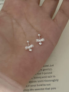 Silver S925 Heart Shaped Pendant Butterfly Knot Ear Cuff Womens Fashion Jewelry Lace Design Ear Studs Hoops Elegant Sensation