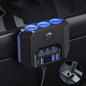 Bộ Sạc Ô Tô 7 Trong 1 120W 3 Cổng USB PD Có Công Tắc Bật/tắt Kiểu Dáng Hiện Đại Bộ Chia Nguồn Tẩu Thuốc