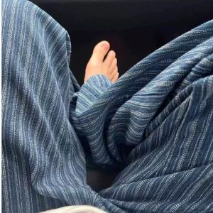 PAZHAOLANG | High Waist Ice Silky Wide Leg Pants American Style Stripe