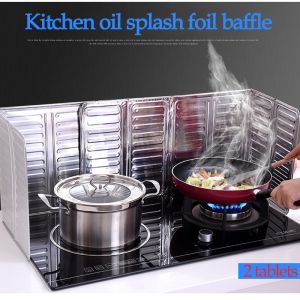 Kitchen Tools Cooking Insulate Splash Proof Oil Baffle Plate Aluminium Foil Splatter Screens Stove Separate Oil Paper