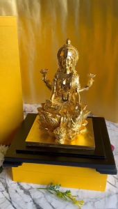 24K Gold Foil MahaLakshimi Statue