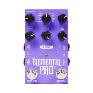 M-VAVE | Bàn Đạp Trễ Âm Thanh Nổi Kỹ Thuật Số M-VAVE Elemental Pro Với Nguồn Điện Kép 9 Hiệu Ứng Trễ Chế Độ Âm Thanh Nổi/đơn Âm Cho Đàn Guitar Điện
