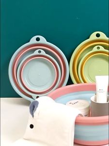 Baskom Ember Lipat Silicone / Ember Lipat Portable Serbaguna / Wadah Cuci Pakaian