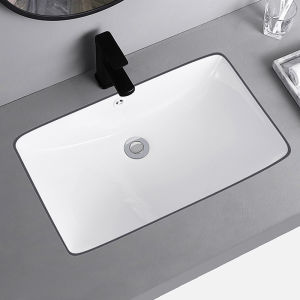 Ceramic Integrated Bathroom Sink Undermount