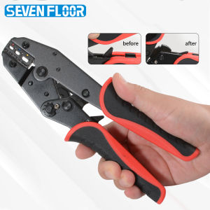 Ratchet Terminal Crimping Pliers Pre Insulated Terminal Crimper for AWG 22-10 Wire Electrical Wire Crimp Tool