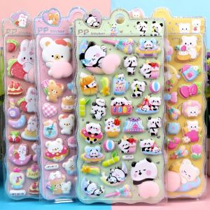 1 Sheet 3D Cute Animal Butt Stickers Stress Relief Puffy Squishy Sticker for DIY Scrapbook Guitar Phone Case Laptop Decal