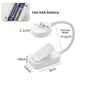 Mini LED Reading Book Light Clip Book Lamp Eye Protection 3 Modes Adjustable Battery Powered Night Light Student Reading Lamp