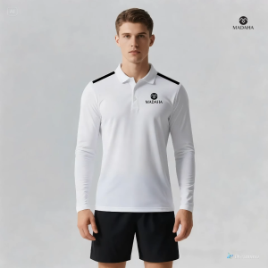 Madaha Polo shirt Kaos Kerah Lengan Panjang Dry fit Olahraga Gym Running Golf Tennis Newlist
