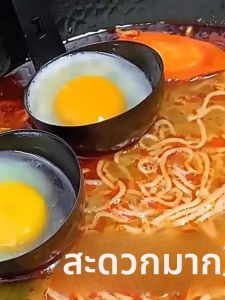 เครื่องต้มไข่สเตนเลสแบบแขวนเร็วสำหรับทำไข่ดาว เครื่องมือทำอาหารในครัว เครื่องมือ DIY