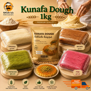 Promosi: Kunafa Dough 1 kg /500g/250g Shredded (Kunafah Saffron Pistachio Red Velvet Original Viral)