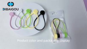 Reusable Magnetic Cable Ties Cord Organizer Silicone Magnetic Cord Tie for Bundling Stuff Book Marker Fridge Magnets Wire Winder