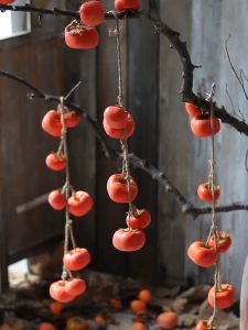 Quả Hồng Nhân Tạo Dây Hồng Treo Gió Trang Trí Nhà Cửa Cửa Hàng Quán Ăn Độc Đáo DG-453